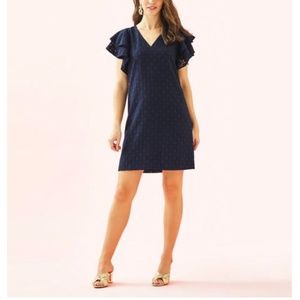 Lilly Pulitzer Kathie Mini Dress Navy Blue 0